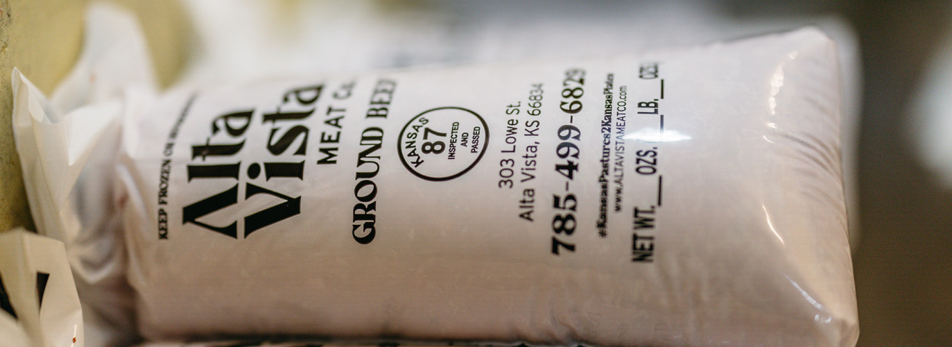 Processing Kansas grown meat in Alta Vista Shop Kansas Farms